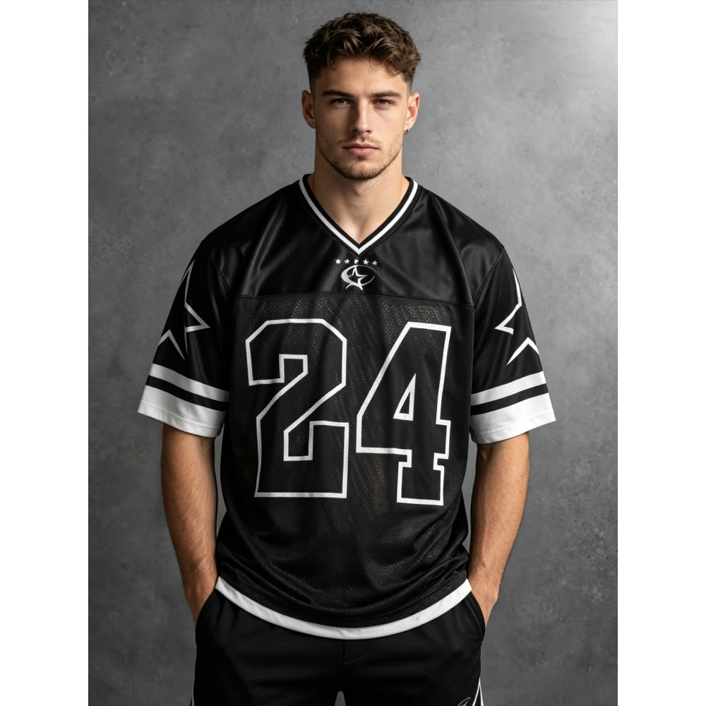 Street Fashion Clothing - 2026 Summer New Men's V-Neck T-Shirt