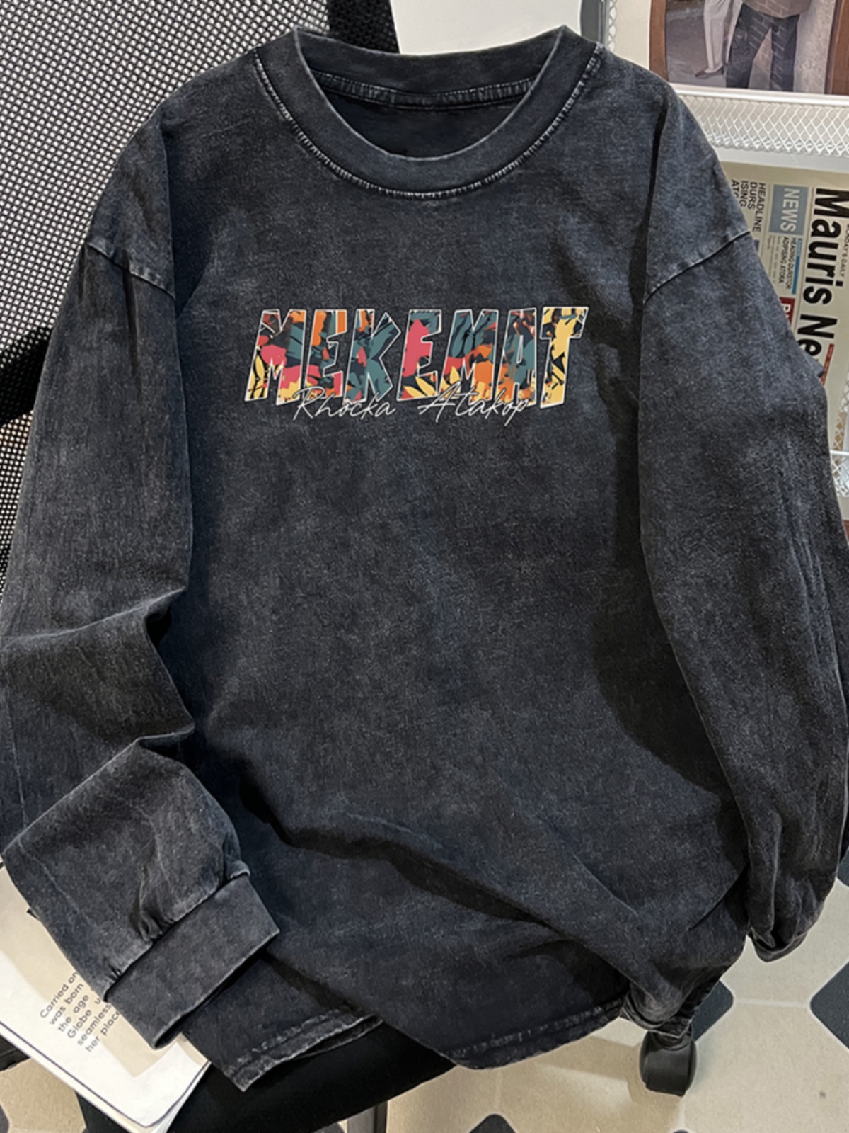 Street Fashion Outlet - Outlet Washed Long Sleeve T-Shirt Unisex