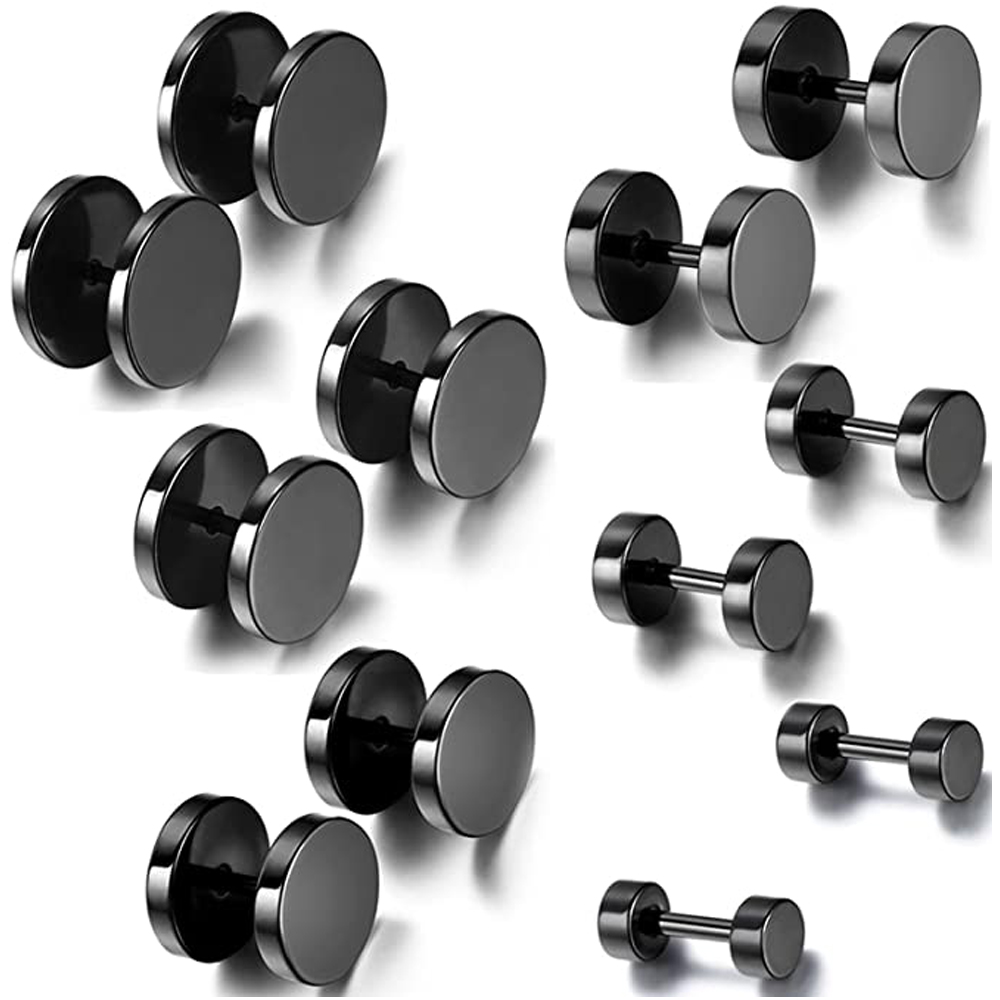 2 Piece Punk Stainless Steel S - Street Fashion Earrings reseña y precio
