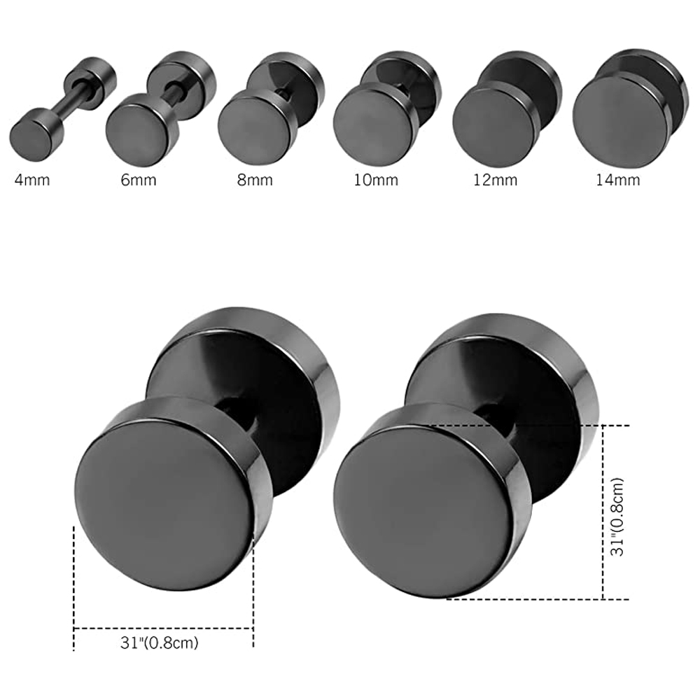 2 Piece Punk Stainless Steel S - Street Fashion Earrings reseña y precio