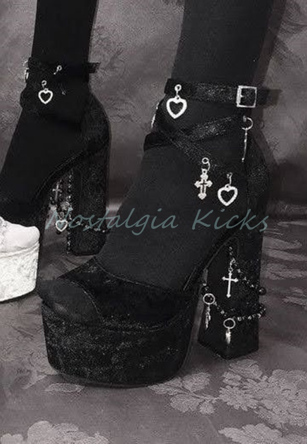 Gothic Black Velvet Platform H - Street Fashion Clothing reseña y precio