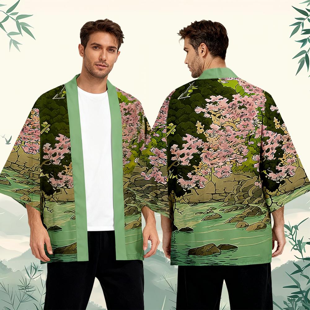 Cherry Blossom Pattern Japanes - Street Fashion Kimono reseña y precio