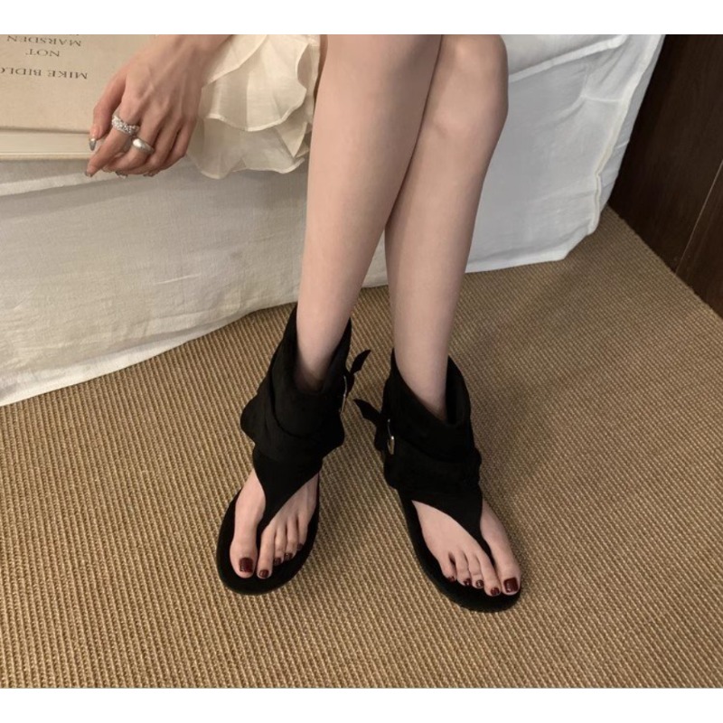 2025Spring Clip Toe Flats Sand - Street Fashion Clothing reseña y precio