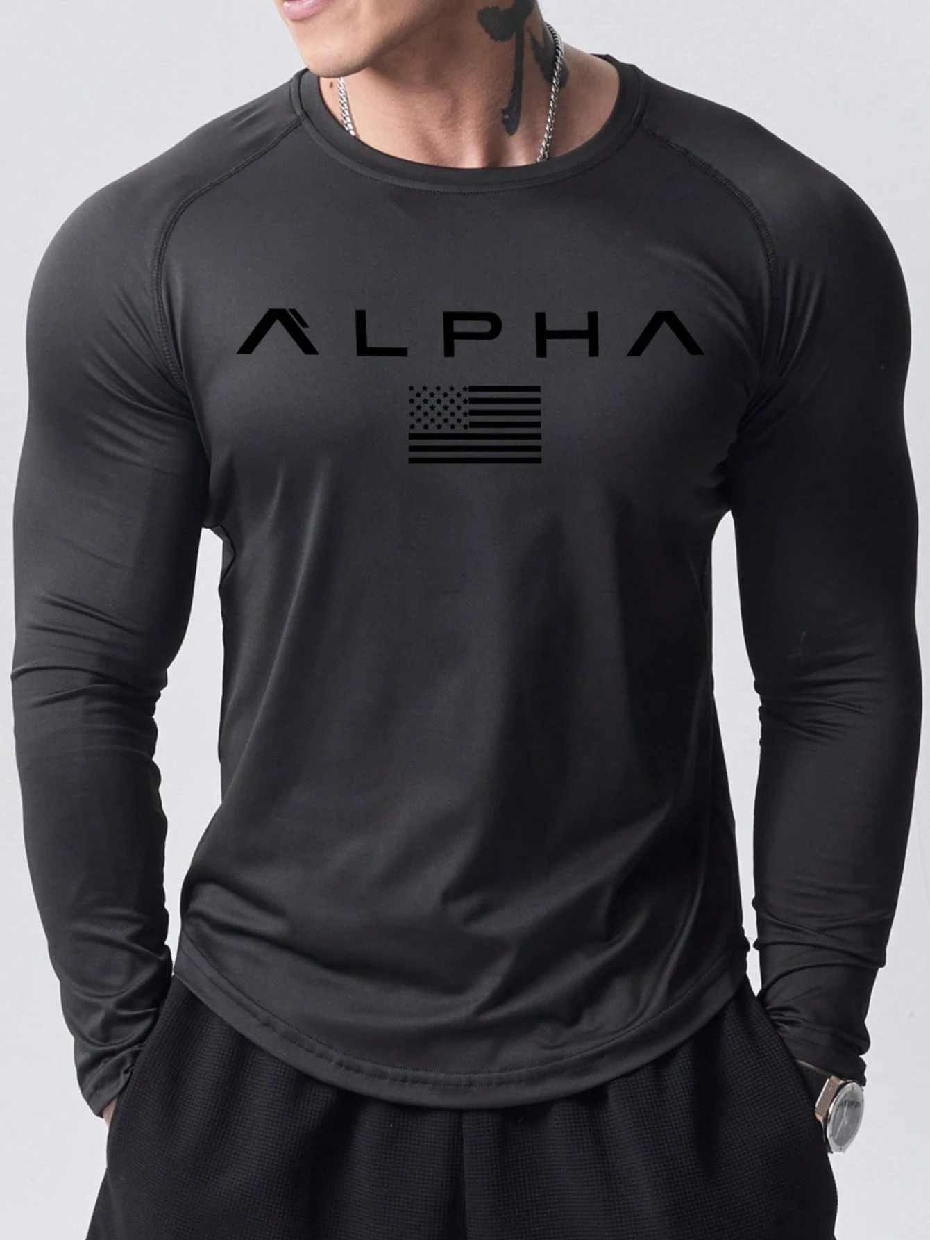 New men's long-sleeved T-shirt - Street Fashion Casual reseña y precio