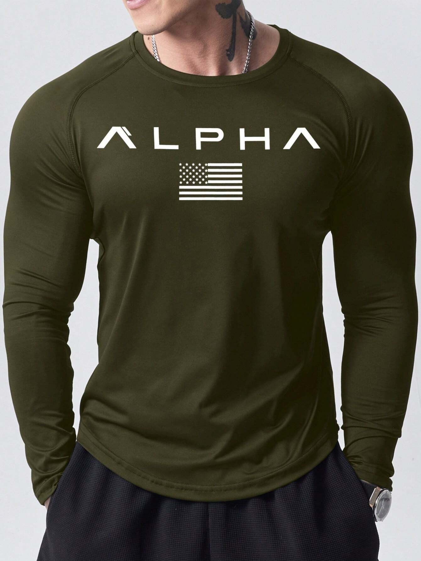 New men's long-sleeved T-shirt - Street Fashion Casual reseña y precio