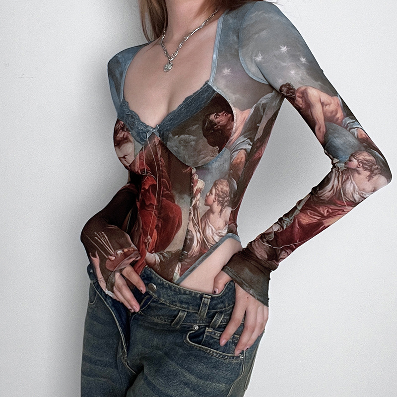 Fashion Sexy Mesh Lace Bodysui - Street Fashion Greece reseña y precio