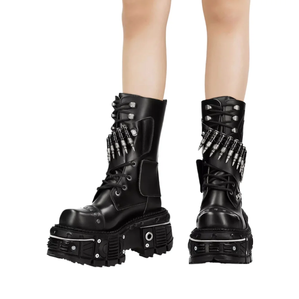 Fashion New Thick Sole Rivet B - Street Fashion Goth reseña y precio