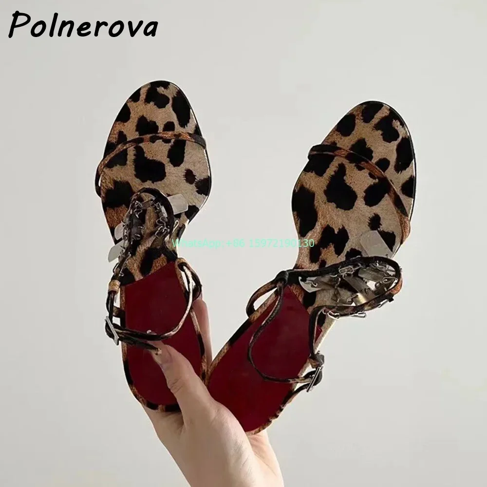 Leopard Metal Fringe Sandals R - Street Fashion Shoot reseña y precio