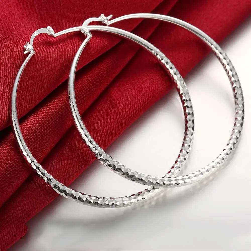 Hot 925 Sterling Silver 7CM  E - Street Fashion Earrings reseña y precio