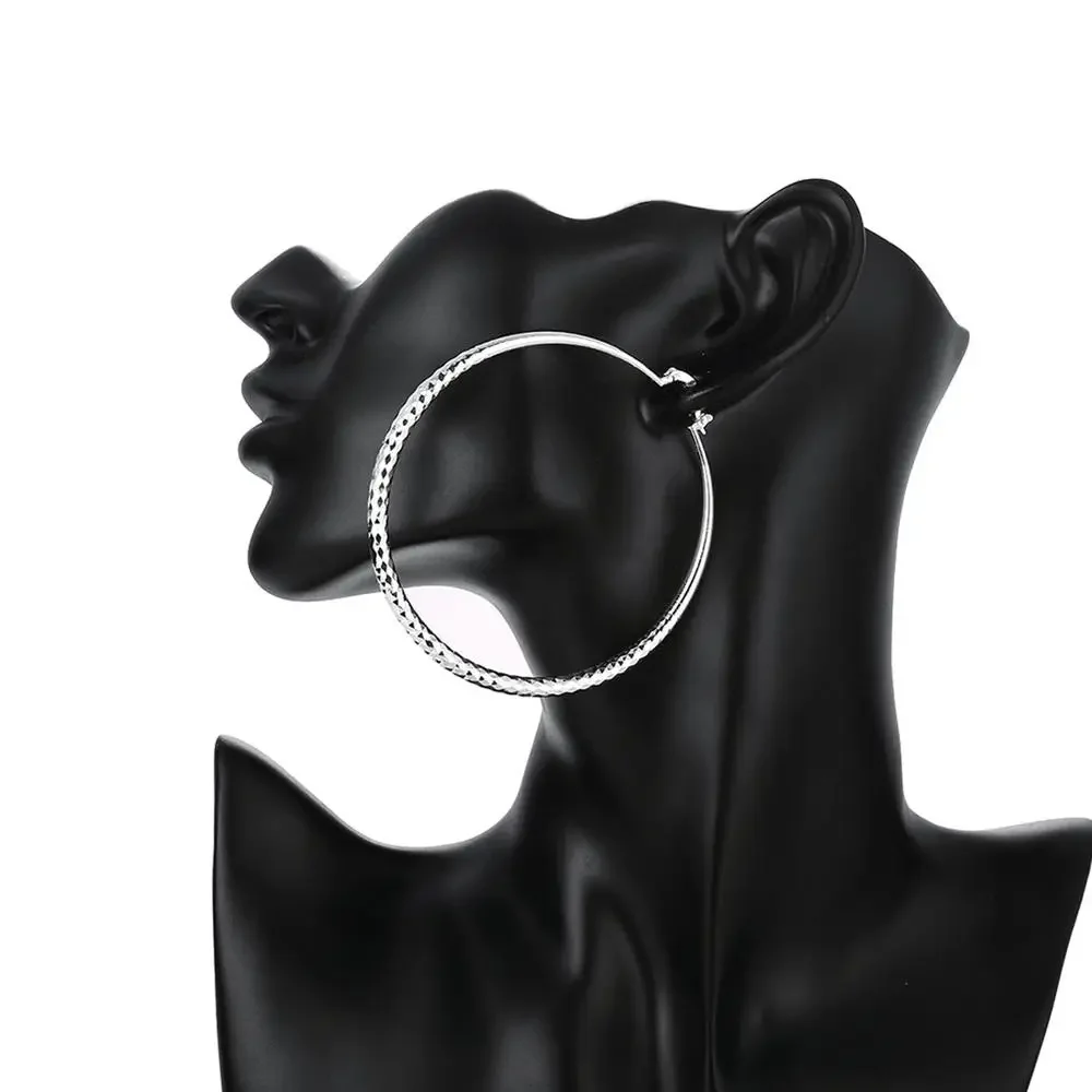 Hot 925 Sterling Silver 7CM  E - Street Fashion Earrings reseña y precio