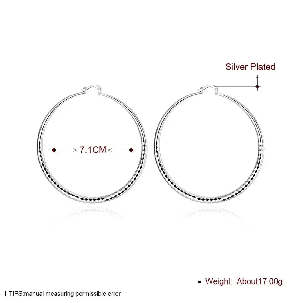 Hot 925 Sterling Silver 7CM  E - Street Fashion Earrings reseña y precio