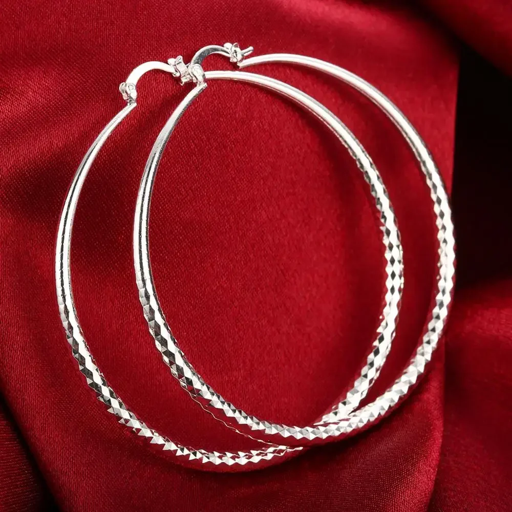 Hot 925 Sterling Silver 7CM  E - Street Fashion Earrings reseña y precio