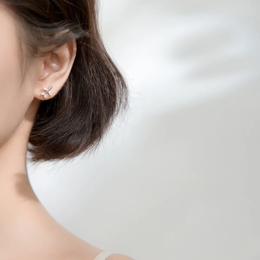 Simple Delicate Small Plane Ai - Street Fashion Earrings reseña y precio