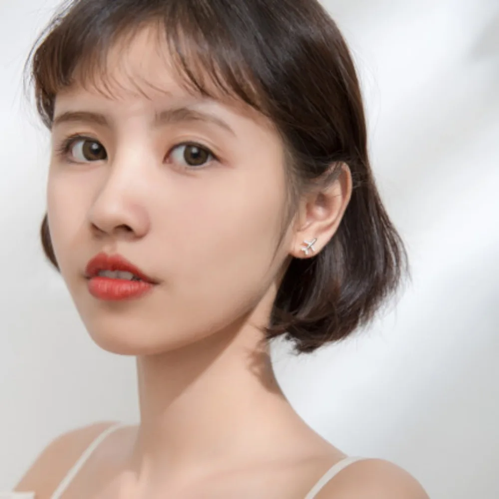 Simple Delicate Small Plane Ai - Street Fashion Earrings reseña y precio