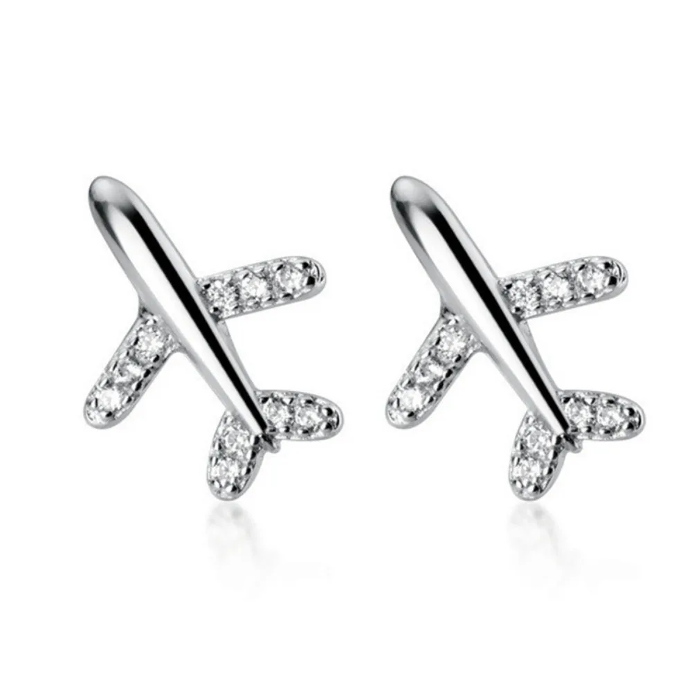 Simple Delicate Small Plane Ai - Street Fashion Earrings reseña y precio