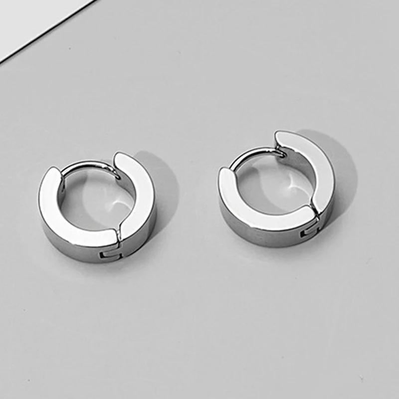 4 Pairs Punk Steel-color Stain - Street Fashion Earrings reseña y precio