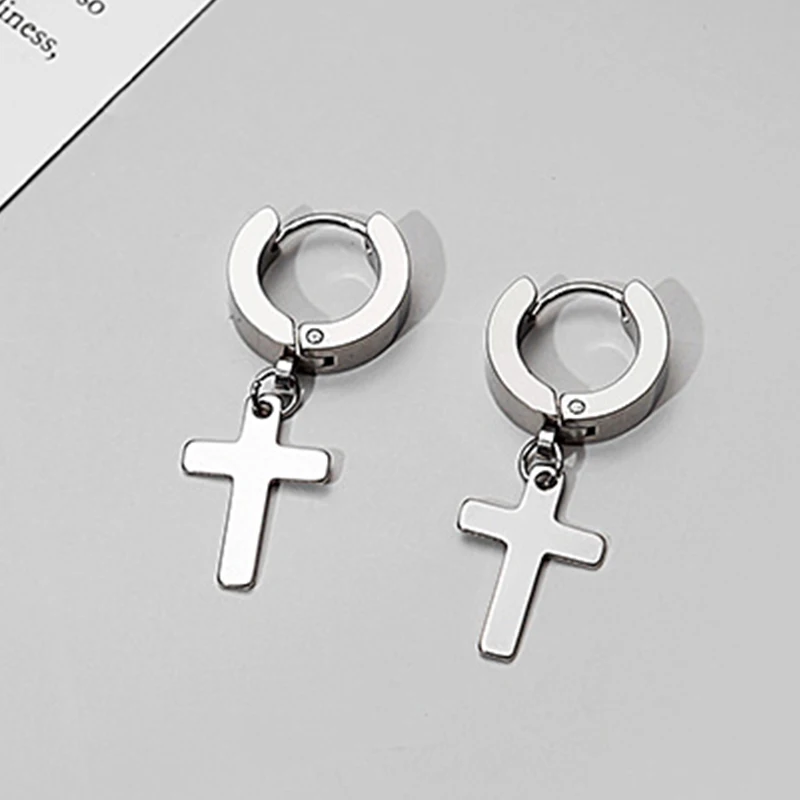 4 Pairs Punk Steel-color Stain - Street Fashion Earrings reseña y precio