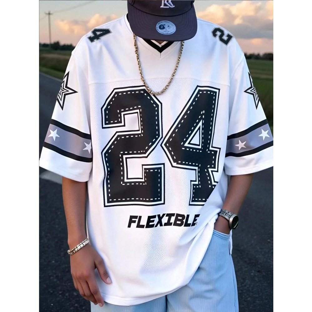 2026 Summer New Men's V-Neck T - Street Fashion Clothing reseña y precio