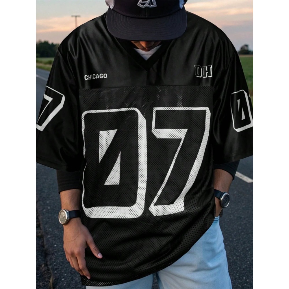 2026 Summer New Men's V-Neck T - Street Fashion Clothing reseña y precio
