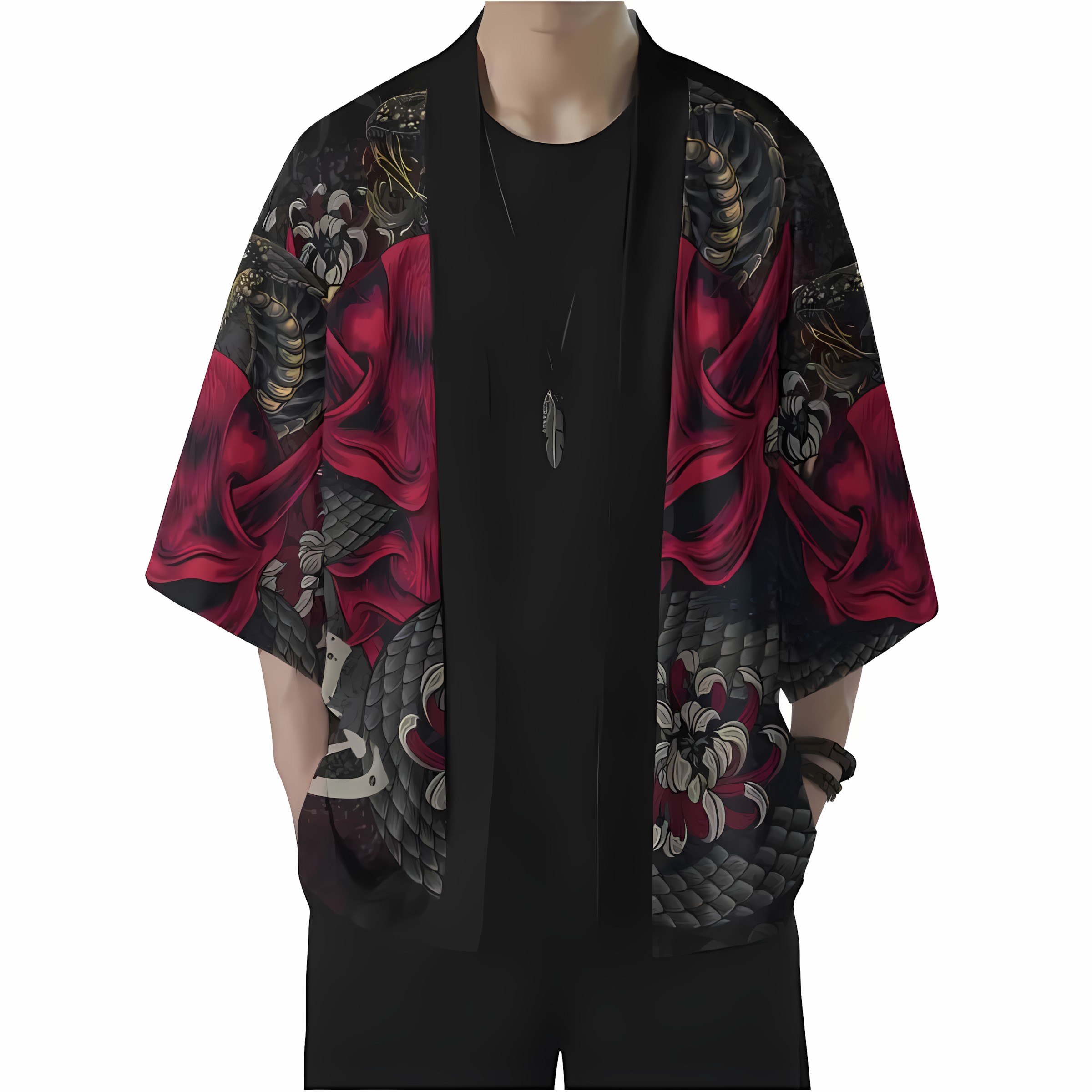 2026 Summer New Men's Kimono w - Street Fashion Kimono reseña y precio