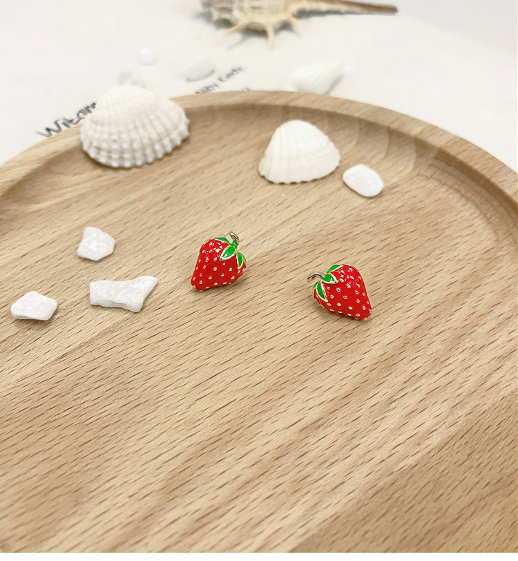 Acrylic Strawberry Earrings Fa - Street Fashion Shoot reseña y precio