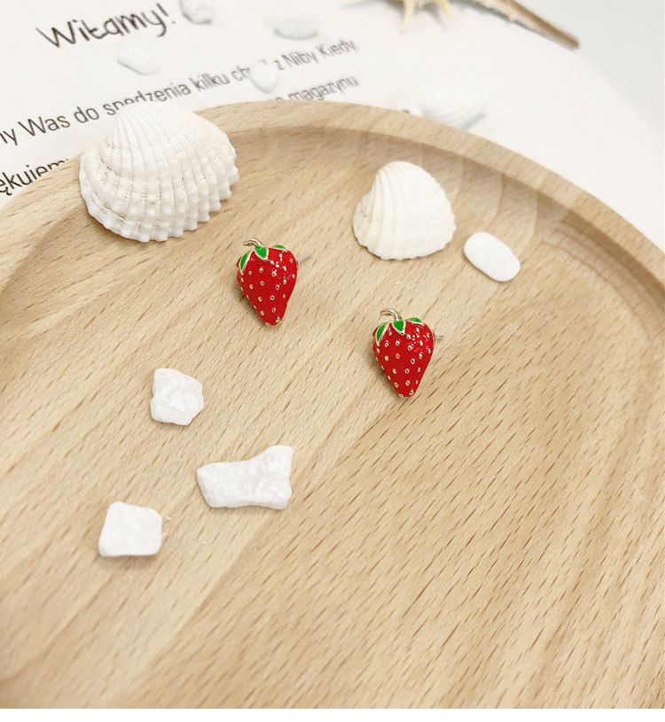 Acrylic Strawberry Earrings Fa - Street Fashion Shoot reseña y precio