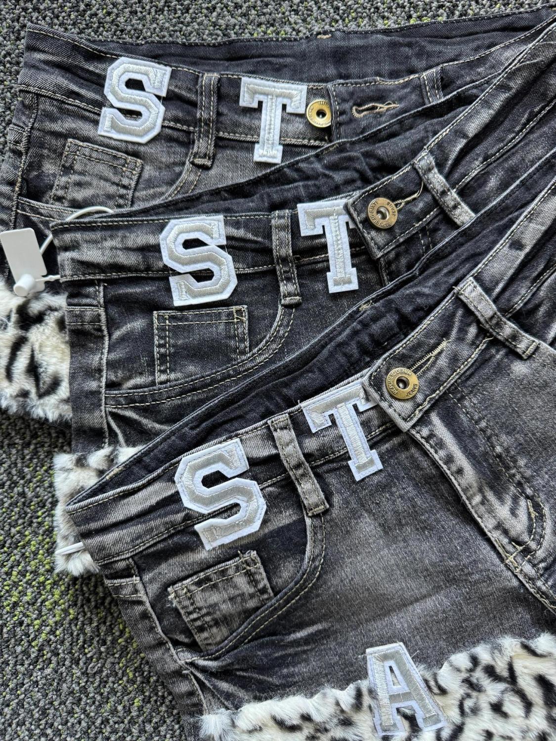 Y2k Embroidered Patch Denim Sh - Street Fashion Clothing reseña y precio