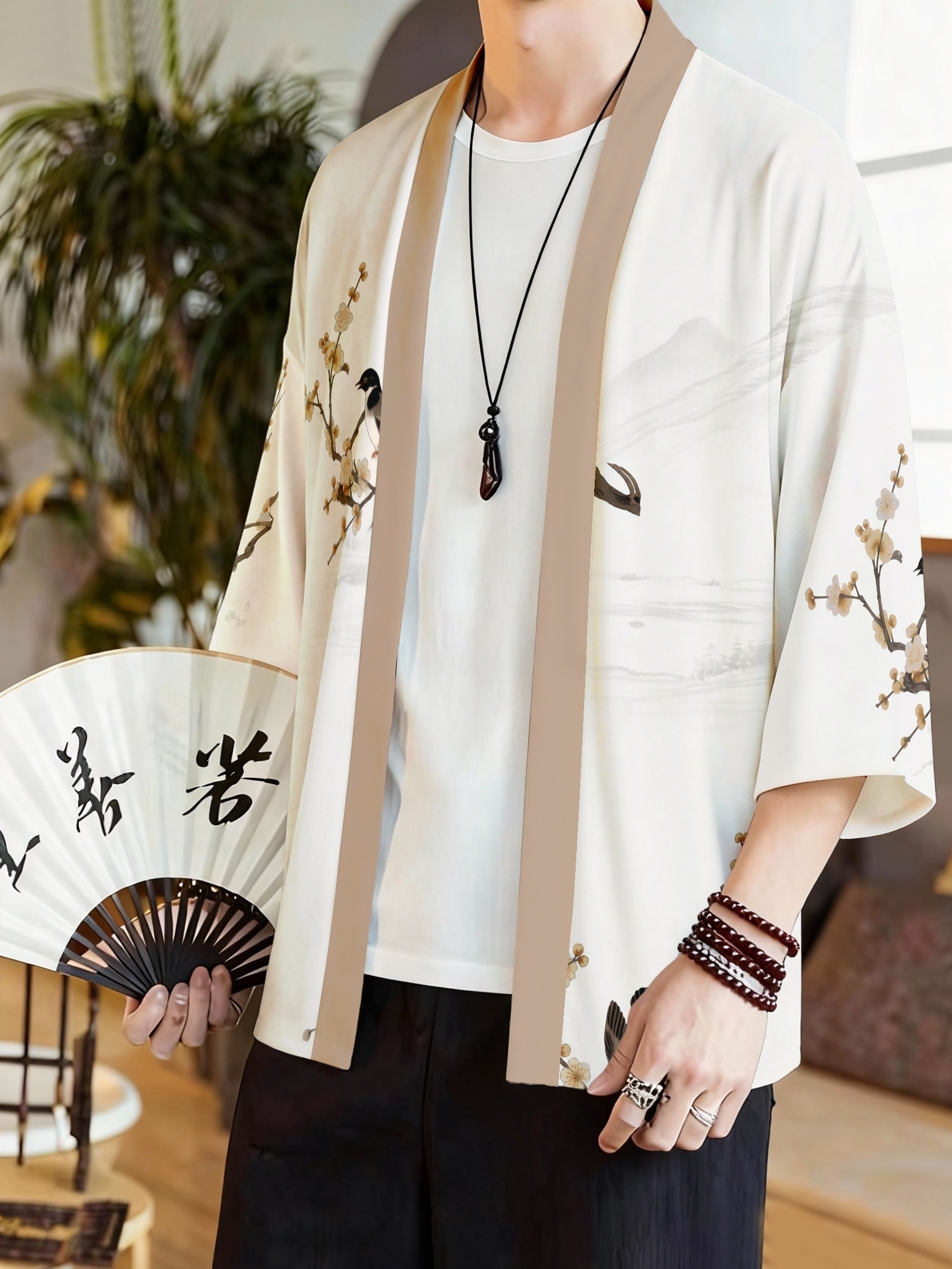 2026 Summer New Men's Kimono 3 - Street Fashion Kimono reseña y precio