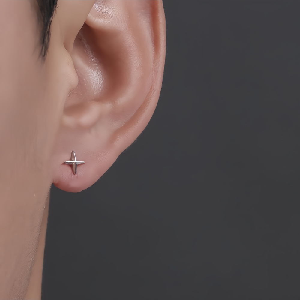 Simple Cross Stars Men Alloy S - Street Fashion Earrings reseña y precio