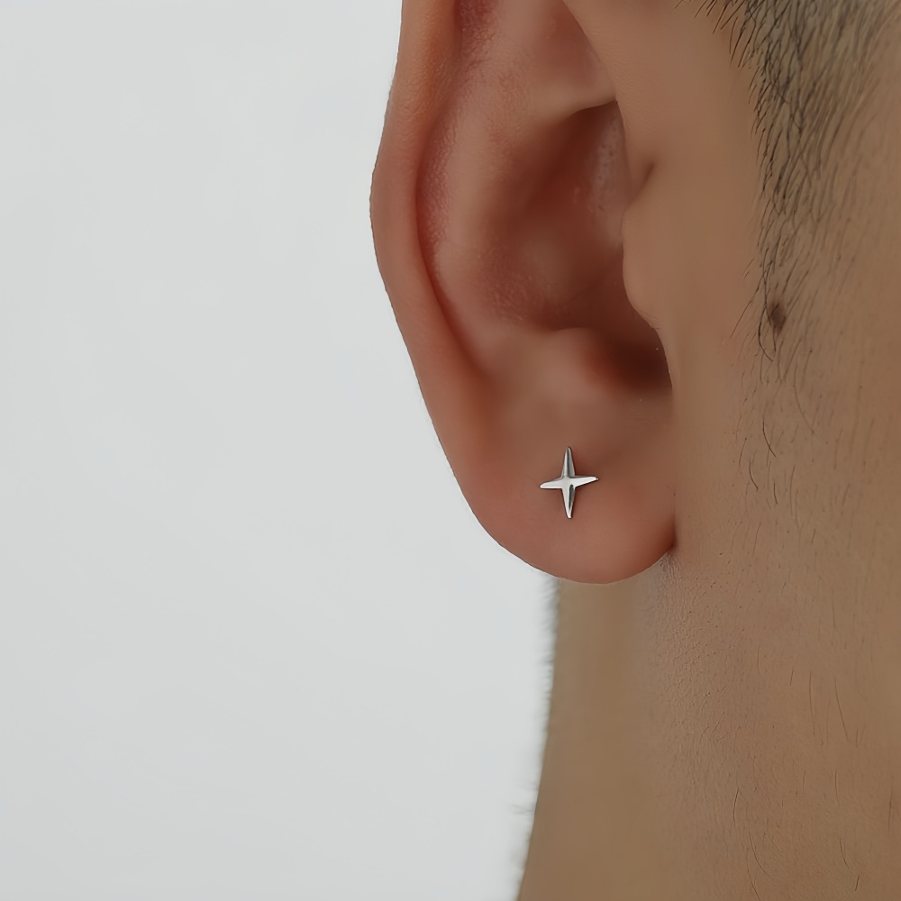 Simple Cross Stars Men Alloy S - Street Fashion Earrings reseña y precio