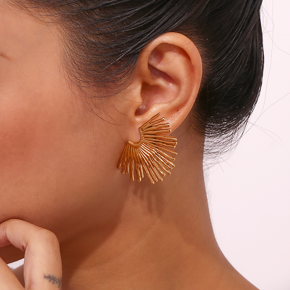 Street Exaggerated Ray Fan-sha - Street Fashion Earrings reseña y precio