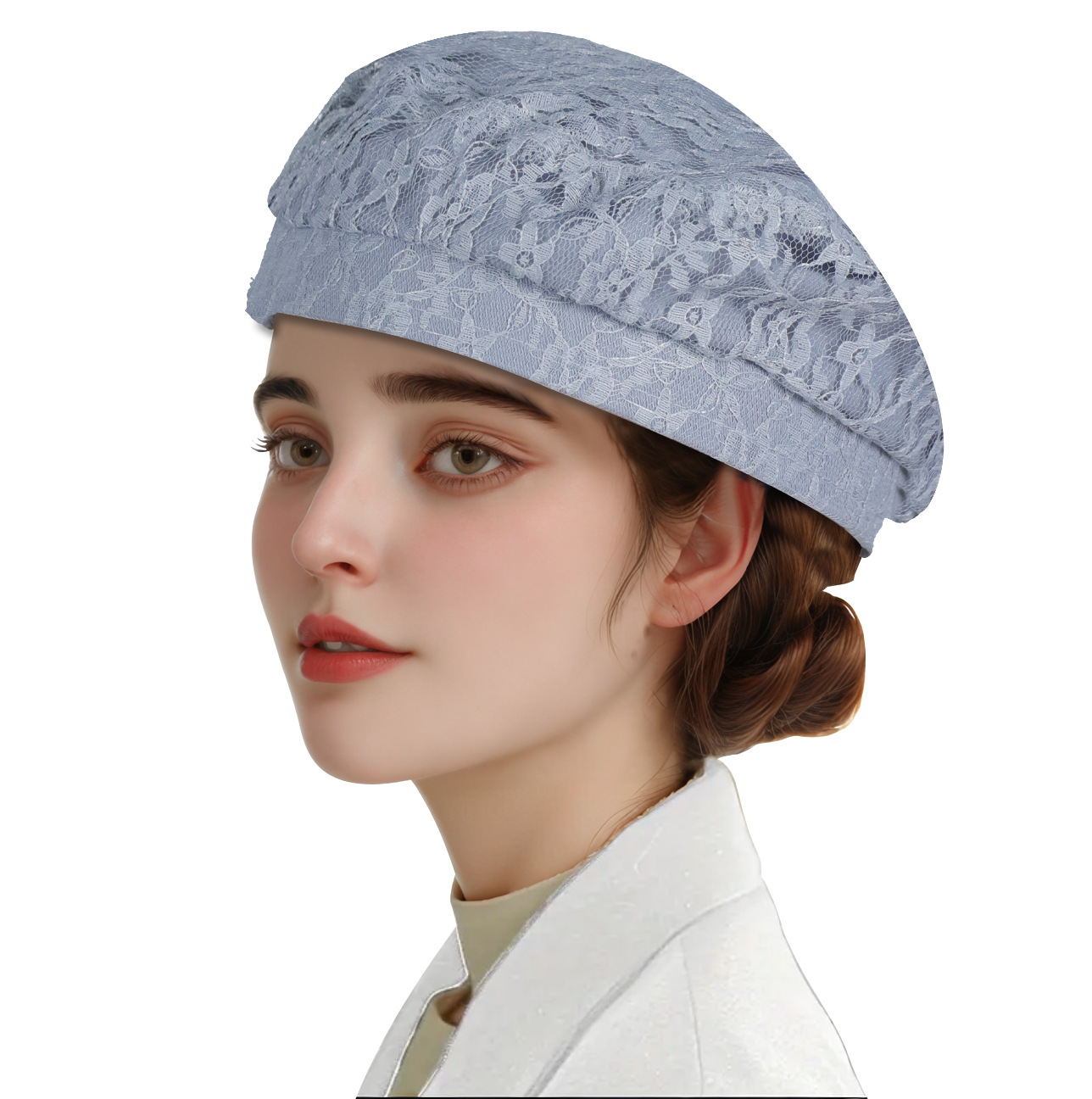 2025 Lace Beret Ladies Summer  - Street Fashion Shoot reseña y precio