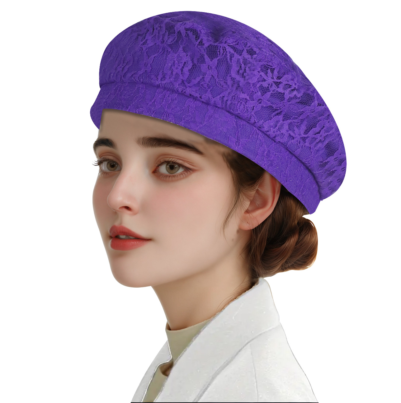 2025 Lace Beret Ladies Summer  - Street Fashion Shoot reseña y precio