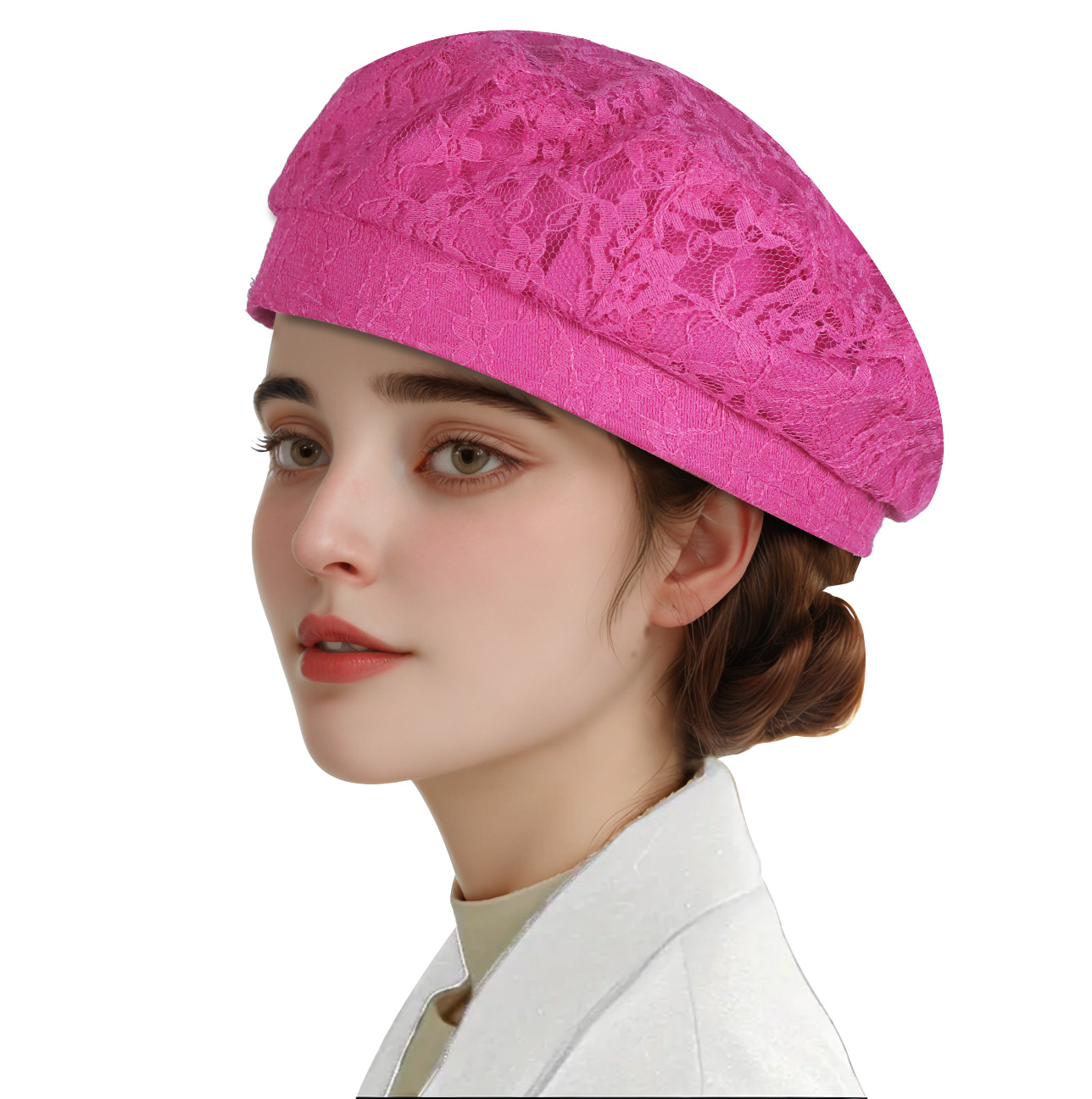 2025 Lace Beret Ladies Summer  - Street Fashion Shoot reseña y precio