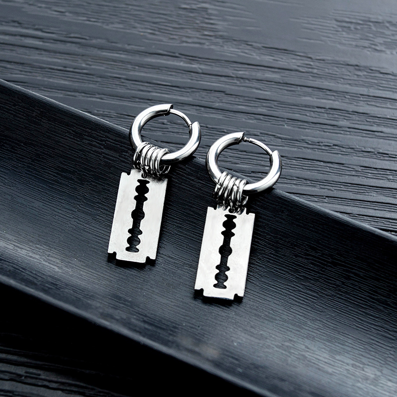Fashion Stainless Steel Blade  - Street Fashion Earrings reseña y precio