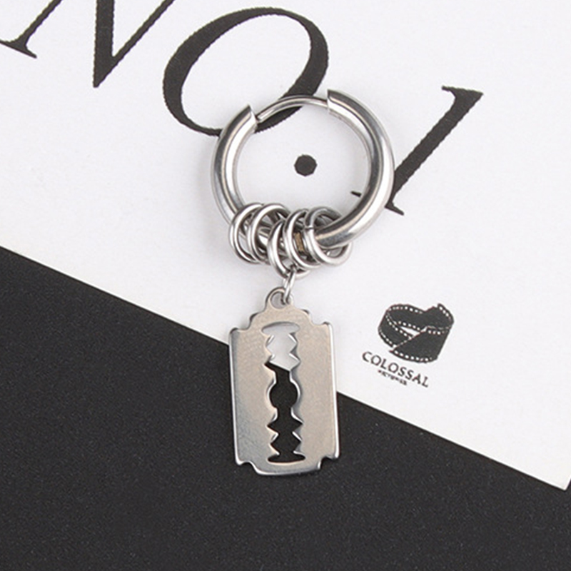 Fashion Stainless Steel Blade  - Street Fashion Earrings reseña y precio