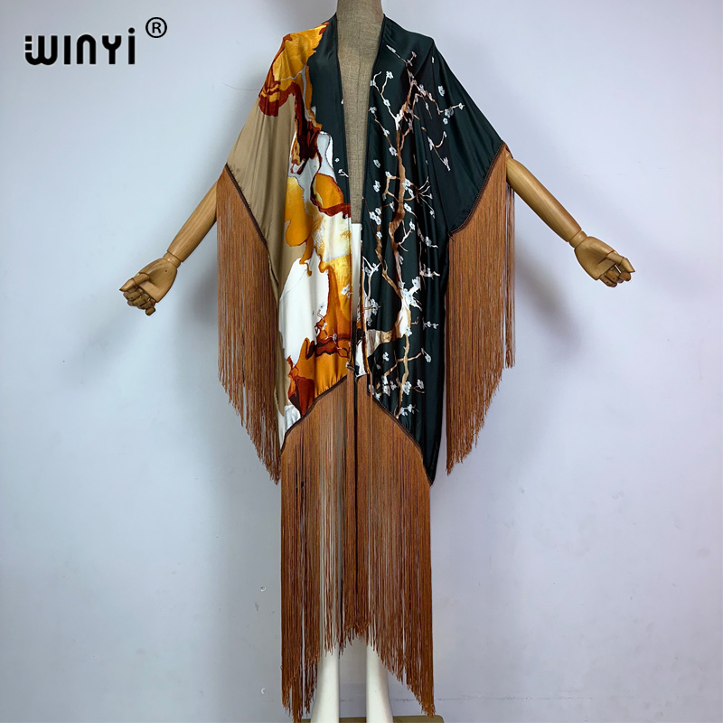 WINYI tassels kimono cover-up  - Street Fashion Kimono reseña y precio