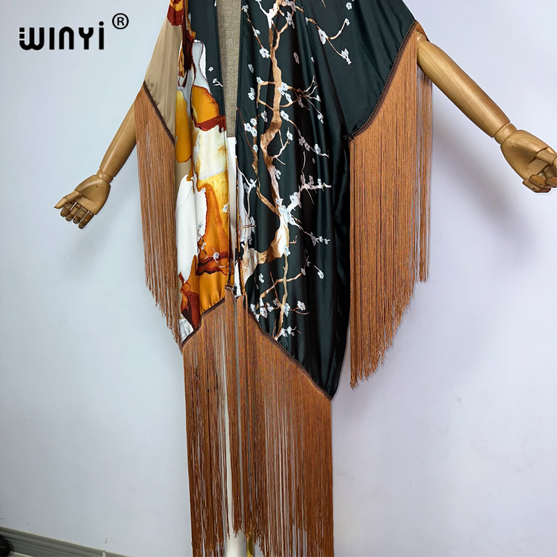 WINYI tassels kimono cover-up  - Street Fashion Kimono reseña y precio