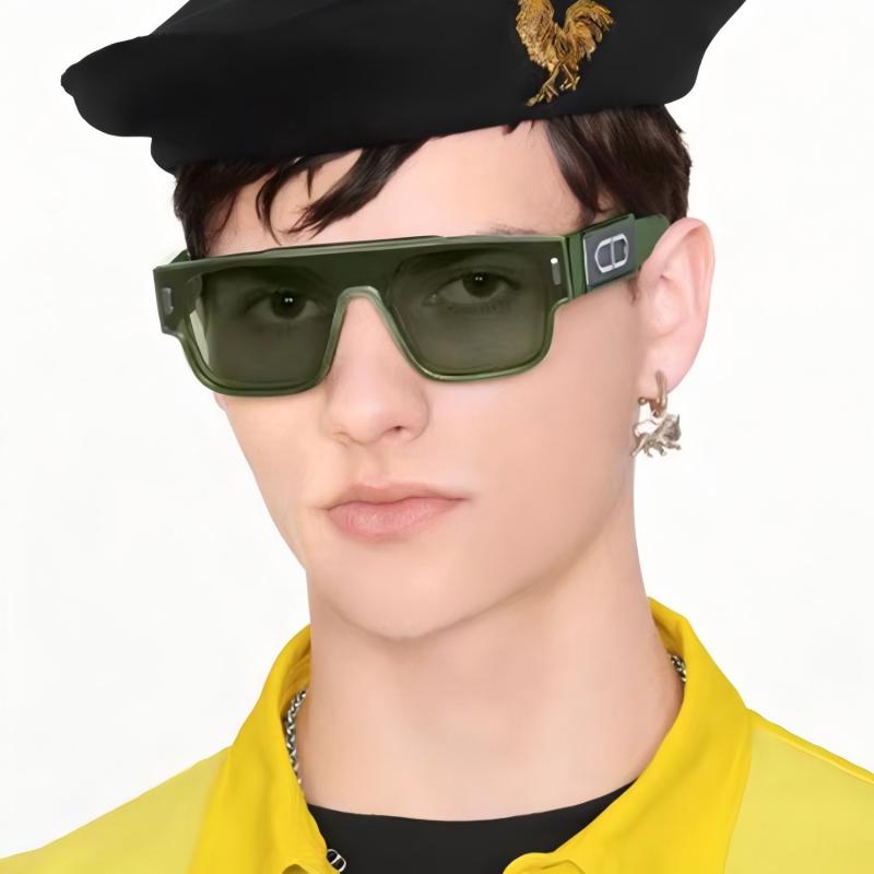 Trendy green square frame sung - Street Fashion Shoot reseña y precio