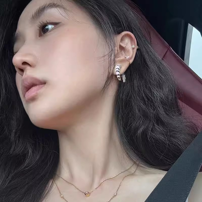 Vintage Front Rear Zircon Horn - Street Fashion Earrings reseña y precio