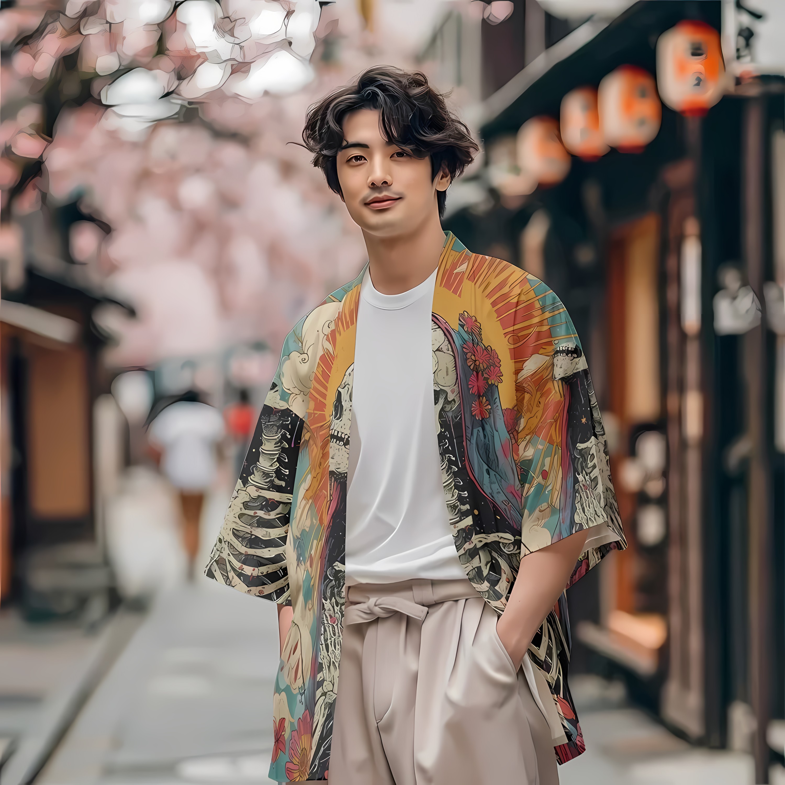 2026 Summer New Men's Kimono w - Street Fashion Kimono reseña y precio