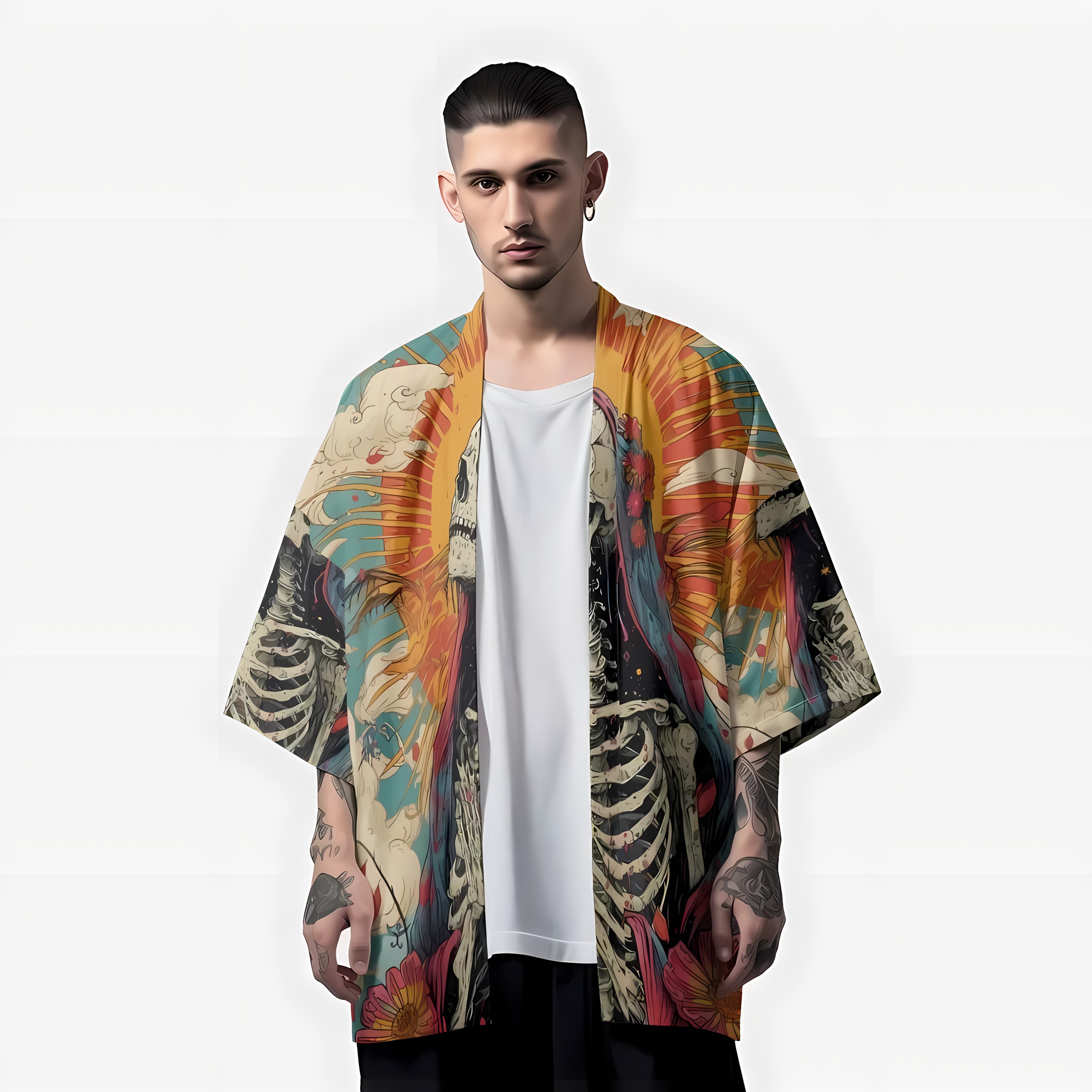 2026 Summer New Men's Kimono w - Street Fashion Kimono reseña y precio