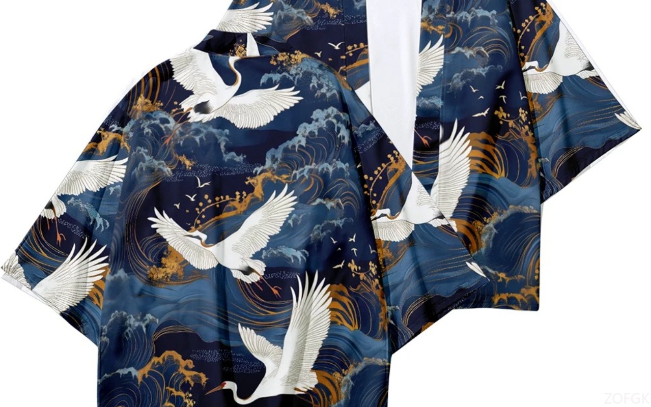 Summer Beach Fashion Crane Wav - Street Fashion Kimono reseña y precio
