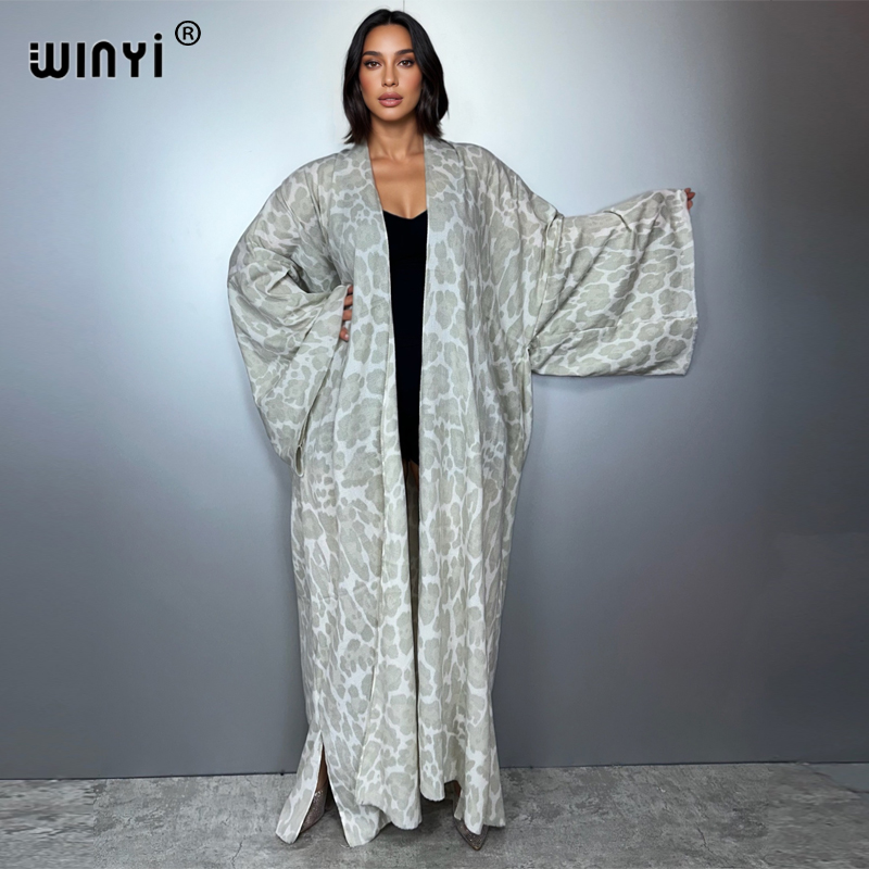 WINYI winter Leopard cardigan  - Street Fashion Kimono reseña y precio