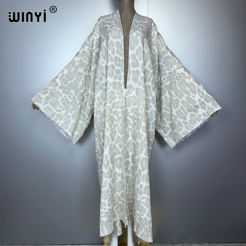 WINYI winter Leopard cardigan  - Street Fashion Kimono reseña y precio