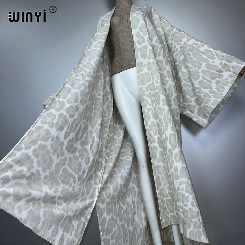 WINYI winter Leopard cardigan  - Street Fashion Kimono reseña y precio