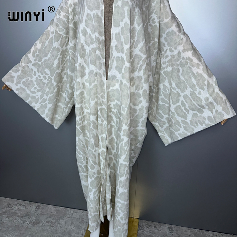 WINYI winter Leopard cardigan  - Street Fashion Kimono reseña y precio