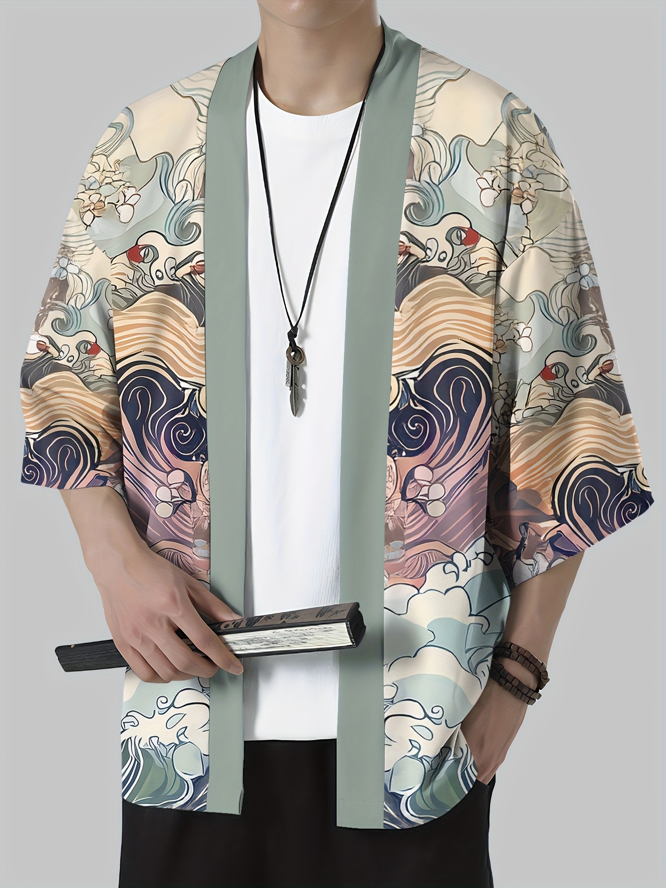 2026 Summer New Men's Kimono w - Street Fashion Kimono reseña y precio