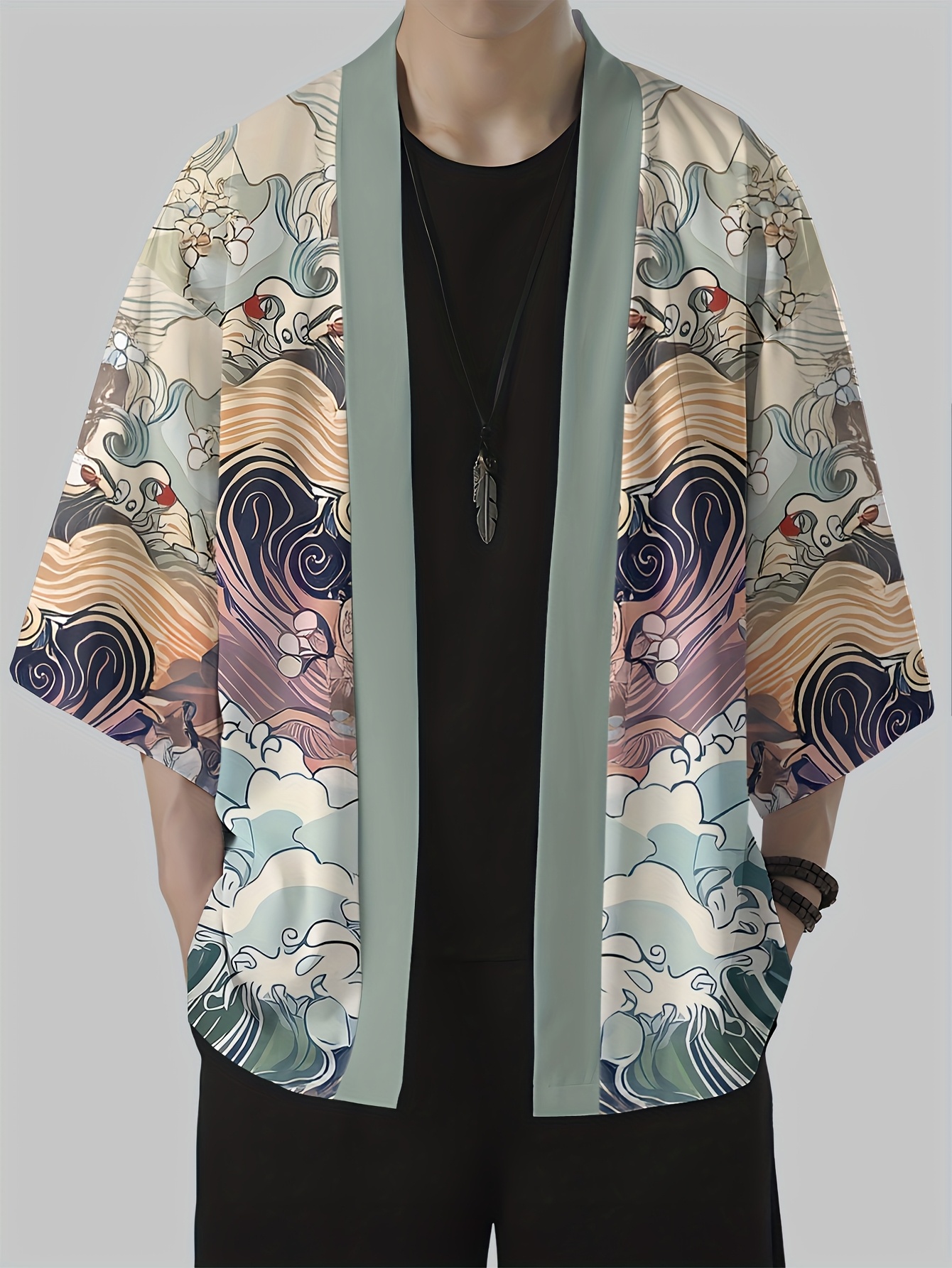 2026 Summer New Men's Kimono w - Street Fashion Kimono reseña y precio