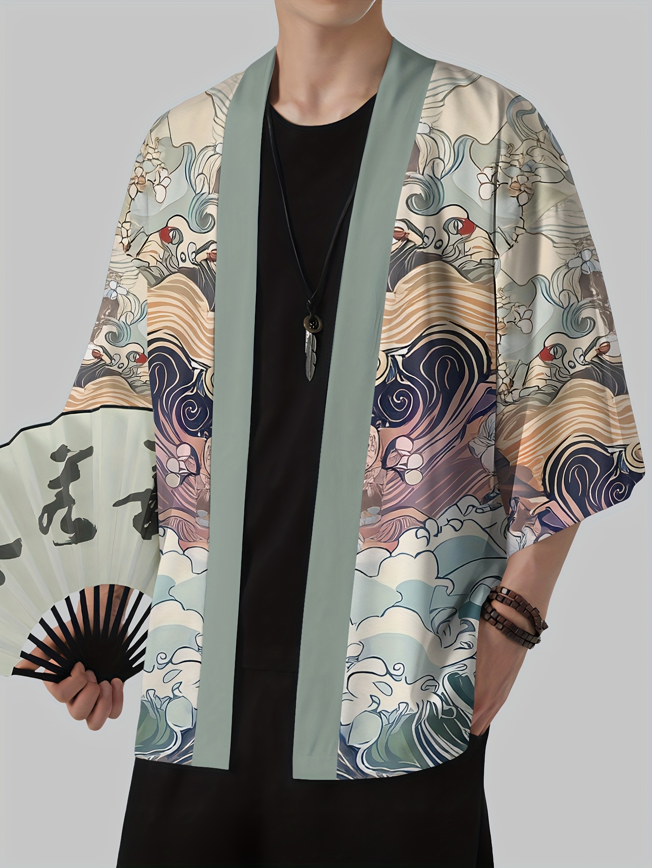 2026 Summer New Men's Kimono w - Street Fashion Kimono reseña y precio